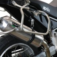Scarico GPR compatibile con  Aprilia Tuareg 660 2021-2024, Satinox , Scarico omologato, silenziatore con db killer estraibile e raccordo specifico