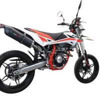 GPR exhaust compatible with  Beta RR 125 4T Enduro 2019-2020, Furore Evo4 Nero, Homologated legal slip-on exhaust including removable db killer, link pipe and catalyst 