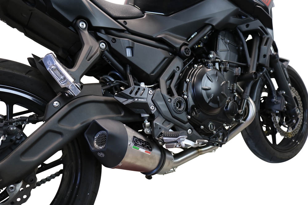 GPR pot echappement compatible avec  Kawasaki Ninja 650 2021-2022, New Grand Prix Evo Titanium, Homologué et légal, système d'échappement complet avec catalyseur et db killer amovible 