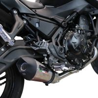 GPR pot echappement compatible avec  Kawasaki Ninja 650 2021-2022, New Grand Prix Evo Titanium, Homologué et légal, système d'échappement complet avec catalyseur et db killer amovible 