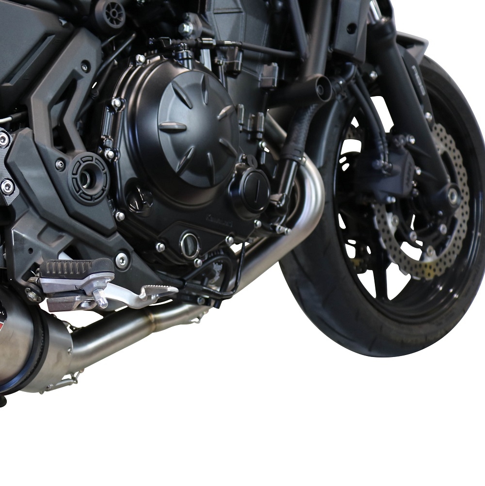 Scarico GPR compatibile con  Kawasaki Ninja 650 2021-2022, Satinox, Scarico completo omologato,fornito con db killer estraibile,catalizzatore e collettore
