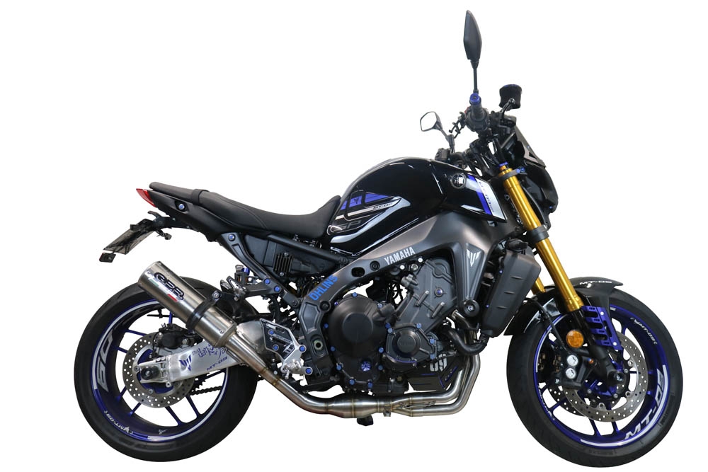 GPR exhaust compatible with  Yamaha Mt-09 2021-2023, M3 Inox , Homologated legal full system exhaust, including removable db killer and catalyst 