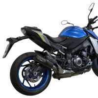 GPR exhaust compatible with  Suzuki Gsx-S 1000 GT 2021-2024, M3 Black Titanium, Homologated legal slip-on exhaust including removable db killer and link pipe 