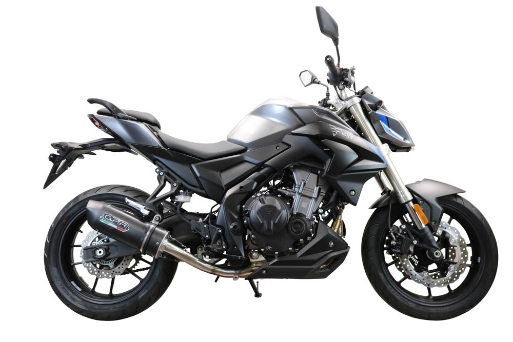 GPR exhaust compatible with  Voge 500R 2021-2024, Furore Nero, Racing slip-on exhaust including link pipe 