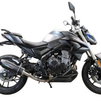 GPR exhaust compatible with  Voge 500R 2021-2024, Furore Nero, Racing slip-on exhaust including link pipe 