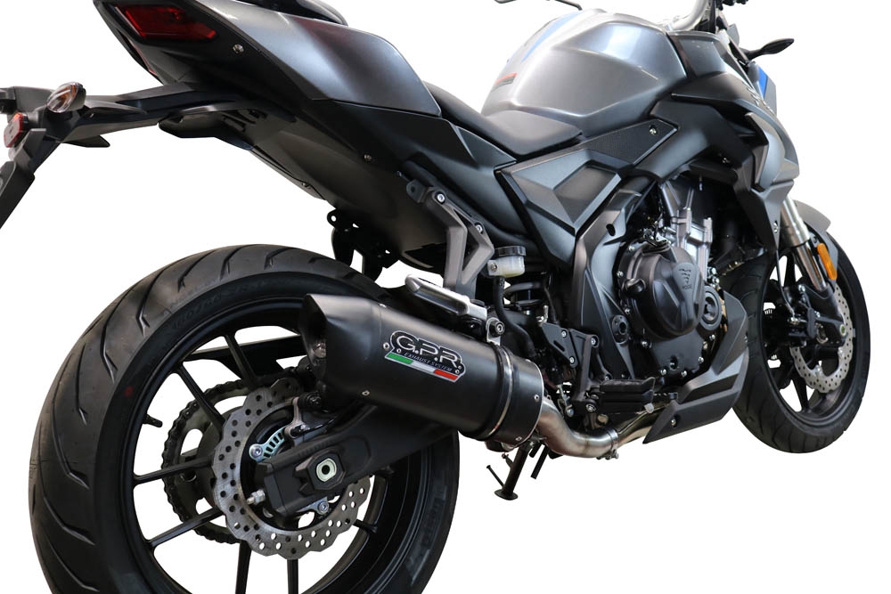 GPR exhaust compatible with  Voge 500R 2021-2024, Furore Nero, Racing slip-on exhaust including link pipe 