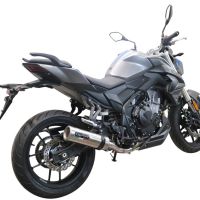 GPR exhaust compatible with  Voge 500R 2021-2024, M3 Inox , Homologated legal slip-on exhaust including removable db killer and link pipe 