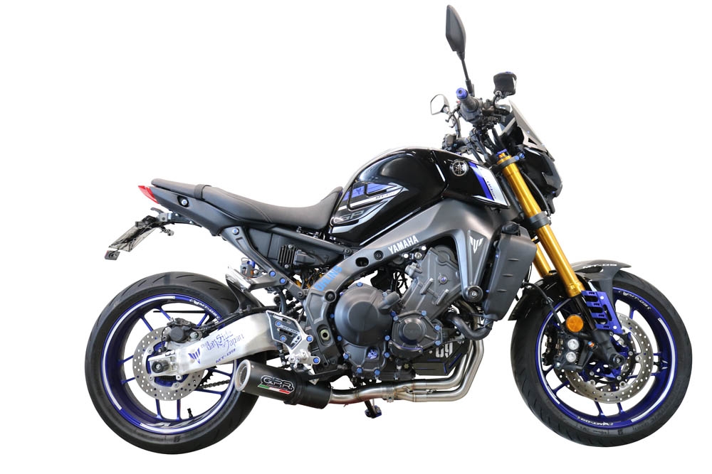 Scarico GPR compatibile con  Yamaha XSR900 2022-2024, M3 Black Titanium, Scarico completo racing, fornito con db killer estraibile e collettore, non legale per uso stradale