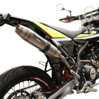 Scarico GPR compatibile con  Fantic Motor XMF 125 2021-2023, Deeptone Inox, Scarico omologato, silenziatore con db killer estraibile e raccordo specifico