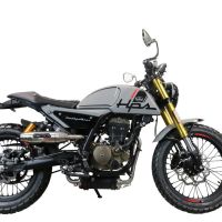 Scarico GPR compatibile con  F.B. Mondial Hps 125 2021-2023, Deeptone Inox, Scarico completo omologato,fornito con db killer estraibile,catalizzatore e collettore