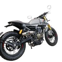 Scarico GPR compatibile con  F.B. Mondial Hps 125 2021-2023, Deeptone Inox, Scarico completo omologato,fornito con db killer estraibile,catalizzatore e collettore