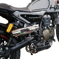 Scarico GPR compatibile con  F.B. Mondial Hps 125 2021-2023, Deeptone Inox, Scarico completo omologato,fornito con db killer estraibile,catalizzatore e collettore