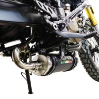 Scarico GPR compatibile con  F.B. Mondial Hps 125 2021-2023, Deeptone Inox, Scarico completo omologato,fornito con db killer estraibile,catalizzatore e collettore