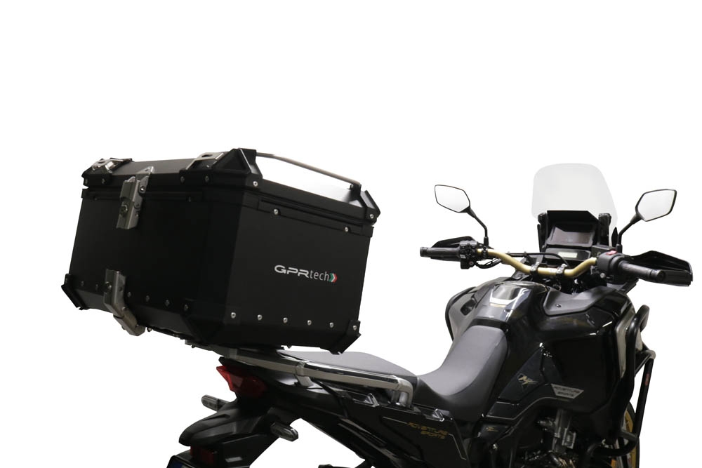 Top case GPR TECH compatible with  GPR TECH TOP CASE ALPI-TECH 35 LT. BLACK Bauletto top case in alluminio, colore nero con piastra specifica