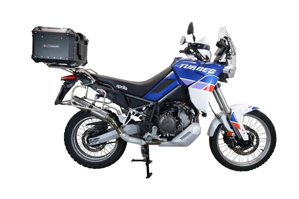 TOP CASE - BAULETTO GPR TECH COMPATABILE CON Aprilia Tuareg 660 2021/2024 e5 GPR TECH BAULETTO TOP CASE ALPI-TECH 55 LT COLORE NERO CON PIASTRA SPECIFICA 