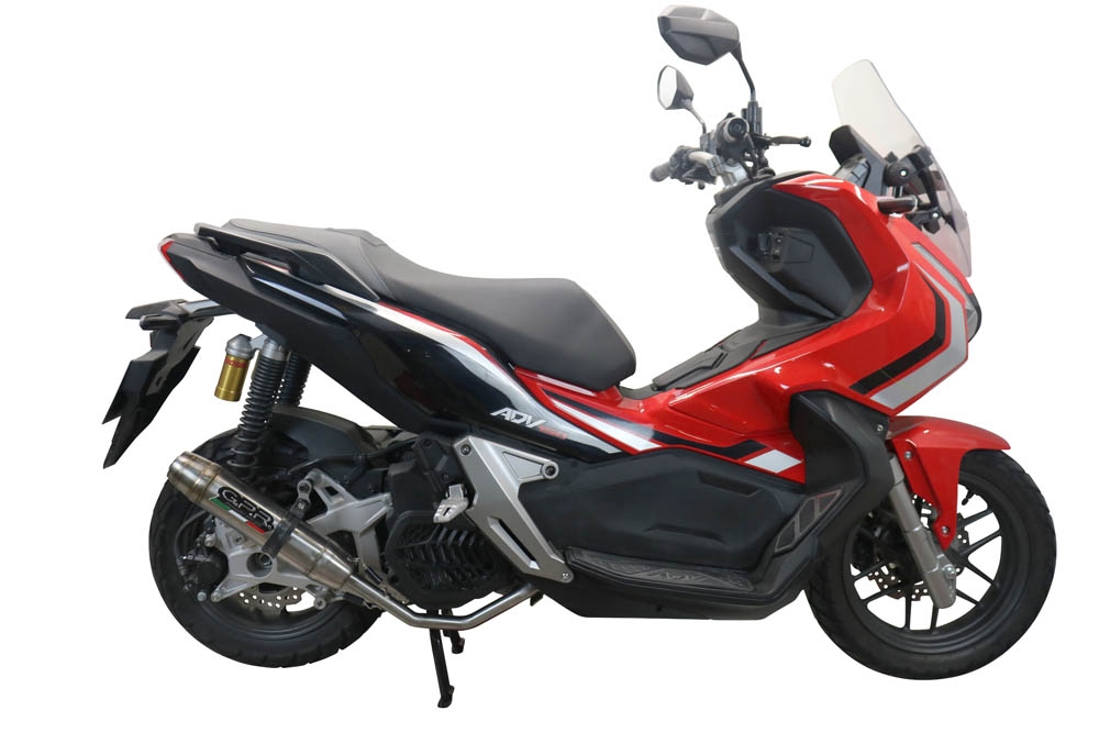 GPR exhaust compatible with  Honda X-Adv 150 2020-2023, Deeptone Inox, Racing full system exhaust, including removable db killer 
