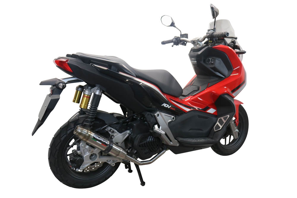 GPR exhaust compatible with  Honda X-Adv 150 2020-2023, Deeptone Inox, Racing full system exhaust, including removable db killer 