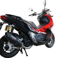 GPR exhaust compatible with  Honda X-Adv 150 2020-2023, Furore Nero, Racing full system exhaust, including removable db killer 