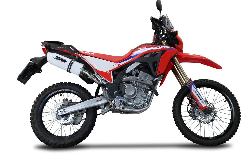 GPR exhaust compatible with  Honda Crf 300 L - Rally 2021-2024, Albus Evo4, Homologated legal slip-on exhaust including removable db killer, link pipe and catalyst 