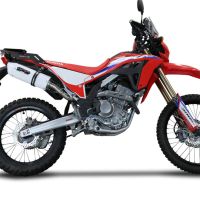 GPR exhaust compatible with  Honda Crf 300 L - Rally 2021-2024, Albus Evo4, Homologated legal slip-on exhaust including removable db killer, link pipe and catalyst 