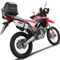 GPR exhaust compatible with  Honda Crf 300 L - Rally 2021-2024, Albus Evo4, Homologated legal slip-on exhaust including removable db killer, link pipe and catalyst 