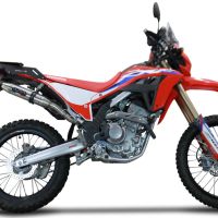 Scarico GPR compatibile con  Honda Crf 300 L - Rally 2021-2024, Deeptone Inox, scarico Racing, con raccordo specifico e db killer estraibile, non conforme per uso stradale