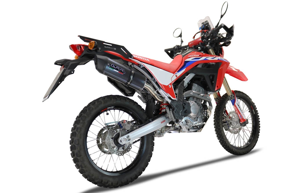 Scarico GPR compatibile con  Honda Crf 300 L - Rally 2021-2024, Furore Evo4 Poppy, Terminale di scarico omologato,fornito con db killer estraibile,catalizzatore e collettore