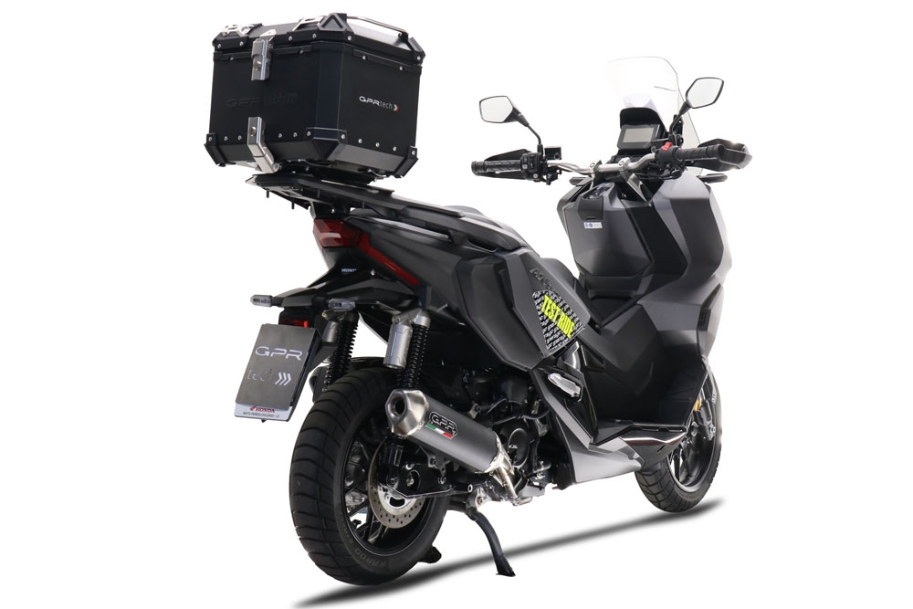 GPR exhaust compatible with  Honda Adv 350 2022-2024, Pentascooter, Homologated legal slip-on exhaust system, including removable db killer and catalyst 
