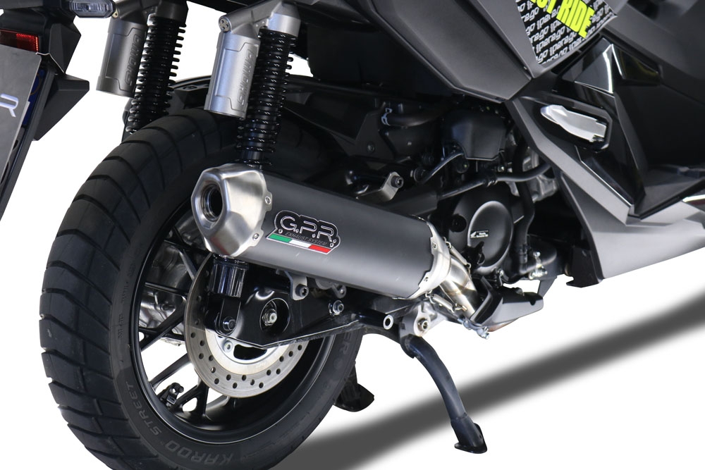 GPR exhaust compatible with  Honda Adv 350 2022-2024, Pentascooter, Homologated legal slip-on exhaust system, including removable db killer and catalyst 