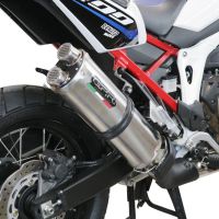 Scarico GPR compatibile con  Honda Crf 1000 L Africa Twin 2018-2020, Dual Inox, Scarico omologato, silenziatore con db killer estraibile e raccordo specifico