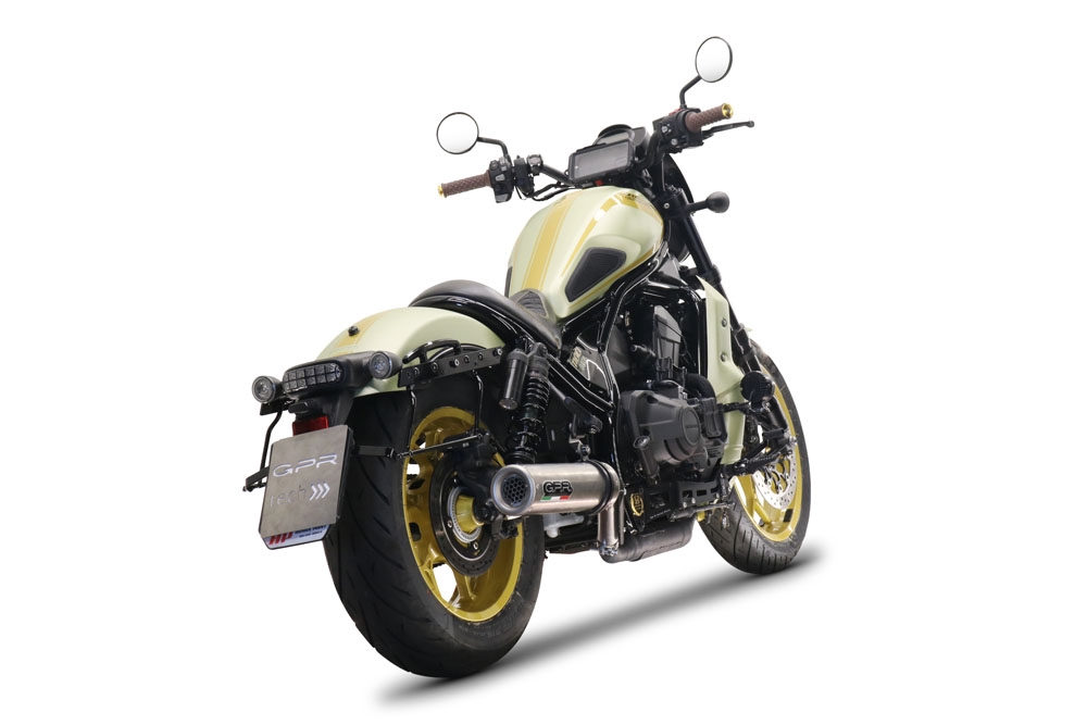 Scarico GPR compatibile con  Honda Cmx 1100 Rebel 2021-2024, M3 Inox , Scarico omologato, silenziatore con db killer estraibile e raccordo specifico