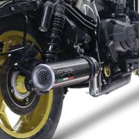 Scarico GPR compatibile con  Honda Cmx 1100 Rebel 2021-2024, M3 Poppy , Scarico omologato, silenziatore con db killer estraibile e raccordo specifico