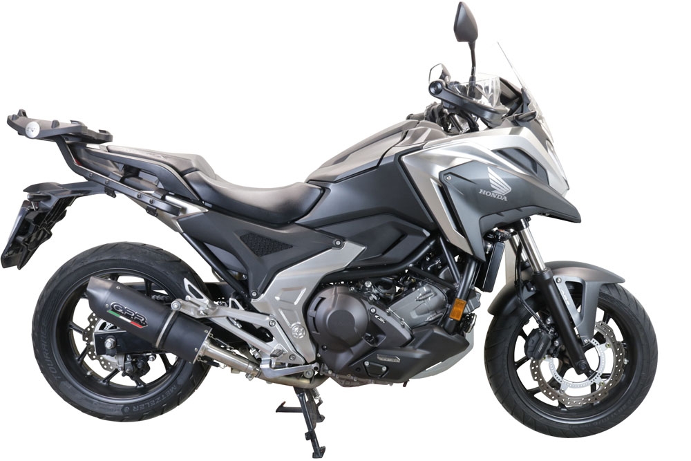Scarico GPR compatibile con  Honda Nc 750 X - S Dct  2021-2023, Furore Evo4 Nero, Scarico omologato, silenziatore con db killer estraibile e raccordo specifico