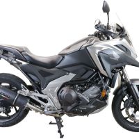 Scarico GPR compatibile con  Honda Nc 750 X - S Dct  2021-2023, Furore Evo4 Nero, Scarico omologato, silenziatore con db killer estraibile e raccordo specifico