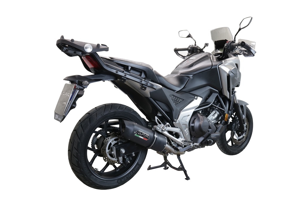 Scarico GPR compatibile con  Honda Nc 750 X - S Dct  2021-2023, Furore Evo4 Nero, Scarico omologato, silenziatore con db killer estraibile e raccordo specifico