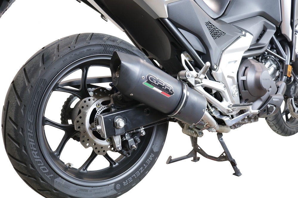 Scarico GPR compatibile con  Honda Nc 750 X - S Dct  2021-2023, Furore Evo4 Nero, Scarico omologato, silenziatore con db killer estraibile e raccordo specifico