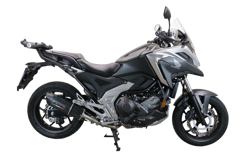 GPR pot echappement compatible avec  Honda Nc 750 X - S Dct  2021-2023, Furore Evo4 Poppy, Échappement légal, homologué,silencieux avec db killer amovible et tuyau de liaison spécifique 