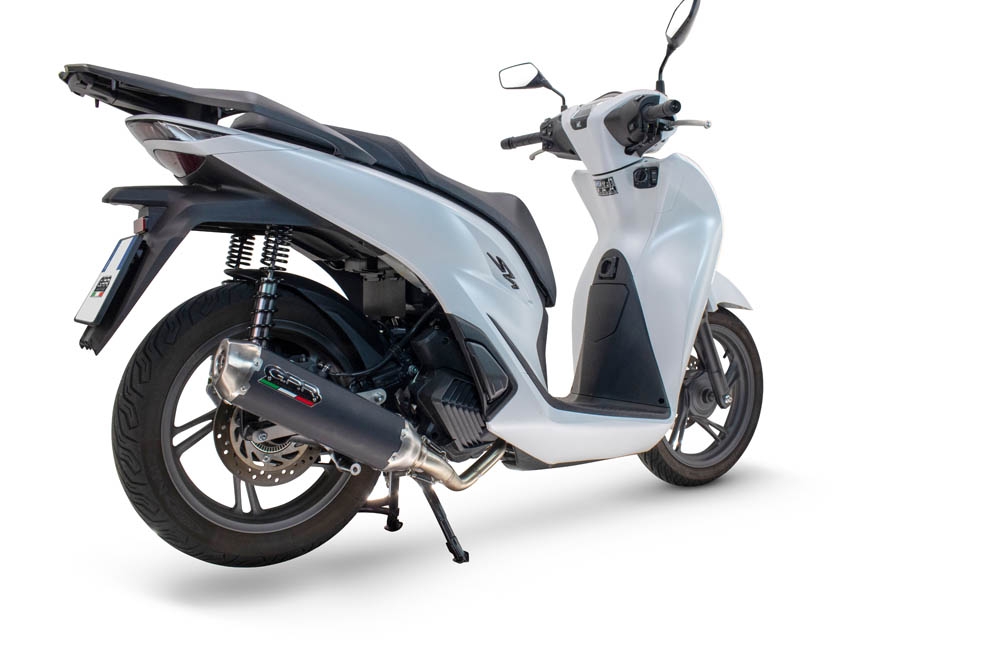 Scarico GPR compatibile con  Honda SH 150 2024-2025, Pentascooter, Scarico completo omologato per il rumore,fornito con db killer,catalizzatore conforme alla revisione e collettore