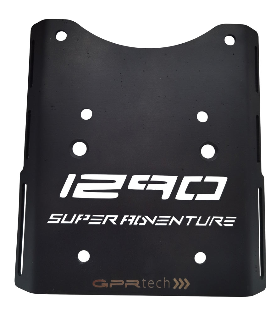 GPR TECH COMPATABILE CON Ktm Lc 8 1290 Super Adventure R/S 2021/2024 e5 GPR TECH PIASTRA SPECIFICA IN TITANIO TOP CASE-ALPITECH 35/55 LT 