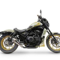 GPR exhaust compatible with  Honda Cmx 1100 Rebel 2021-2024, Powercone Evo, Homologated legal slip-on exhaust including removable db killer and link pipe 