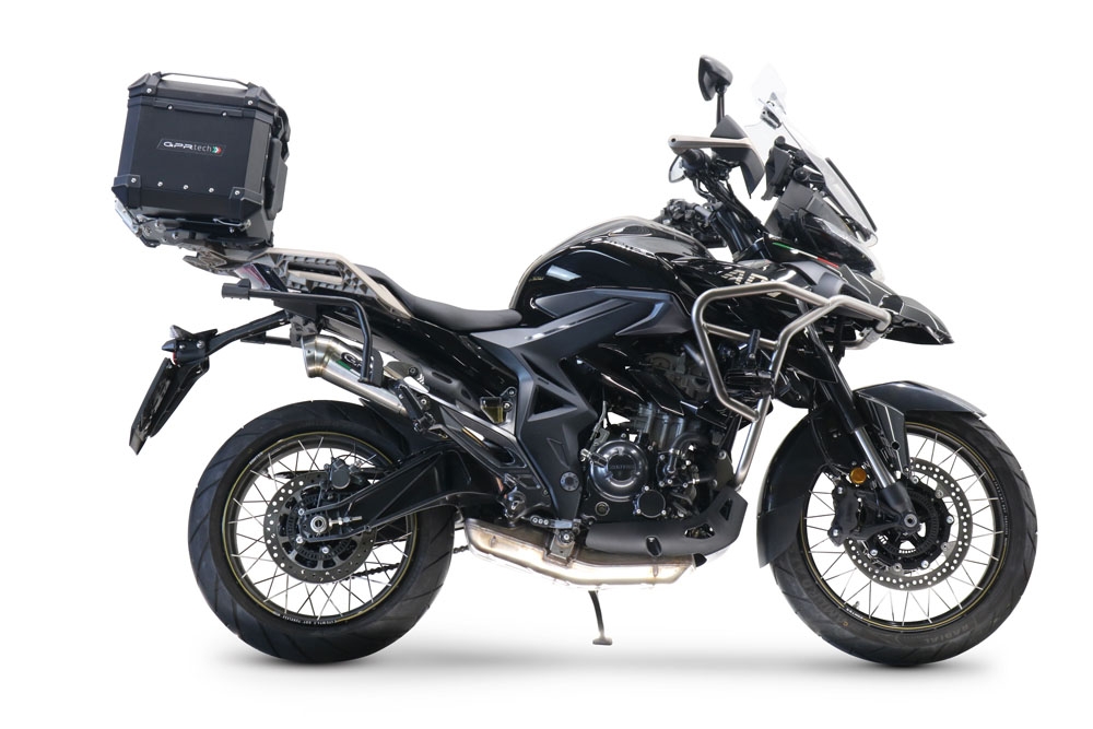 Scarico GPR compatibile con  Zontes 350 T1 ADV 2022-2024, Powercone Evo, Scarico completo racing, fornito con db killer estraibile e collettore, non legale per uso stradale