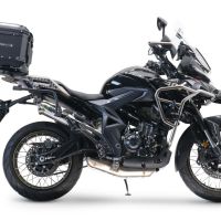 Scarico GPR compatibile con  Zontes 350 T1 ADV 2022-2024, Powercone Evo, Scarico completo racing, fornito con db killer estraibile e collettore, non legale per uso stradale