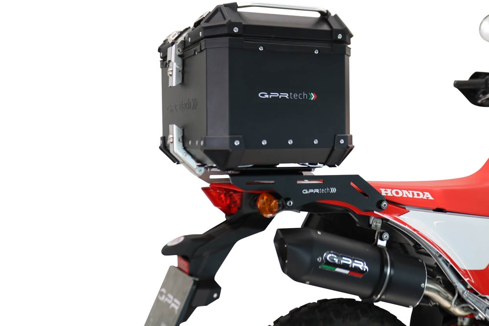 Top case GPR TECH compatible with  GPR TECH Top case in aluminum, black color including, roof rack and specific plate Top case in aluminum, black color including, roof rack and specific plate Capacity 45 LT.