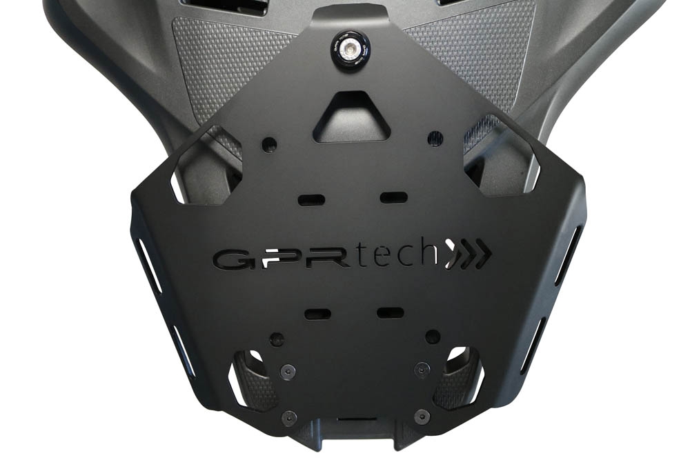 Top case GPR TECH compatible with  GPR TECH Top case in aluminum, silver color, including roof rack and specific plate Top case in aluminum, silver color, including roof rack and specific plate Capacity 35 LT.