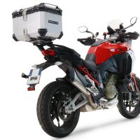 GPR TECH compatible with  GPR TECH TOP CASE ALPI-TECH 55 LT SILVER Bauletto top case in alluminio, colore argento con piastra specifica