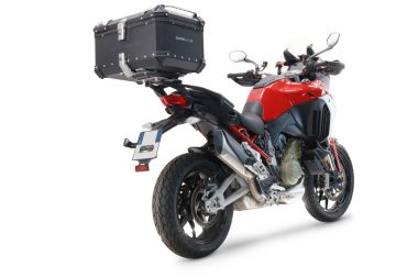 GPR TECH compatible with  GPR TECH Top case in aluminum, black silver color with specific plate included Top case in aluminum, black silver color with specific plate included Capacity 45 LT.