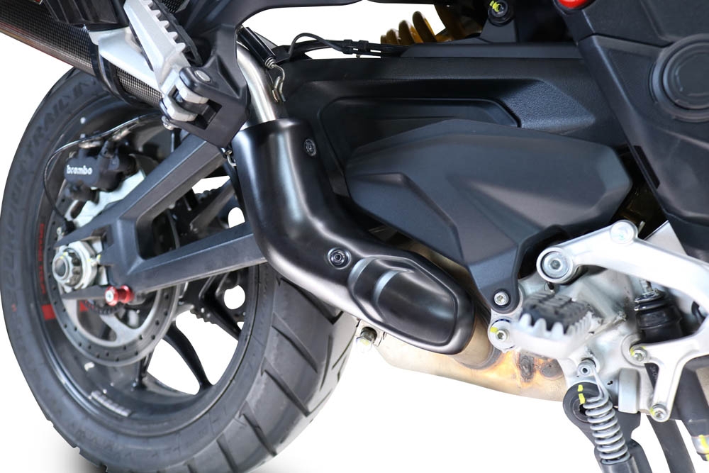 GPR exhaust compatible with  Ducati Multistrada V4 - S 2022-2024, Dual Poppy, Homologated legal slip-on exhaust including removable db killer and link pipe 