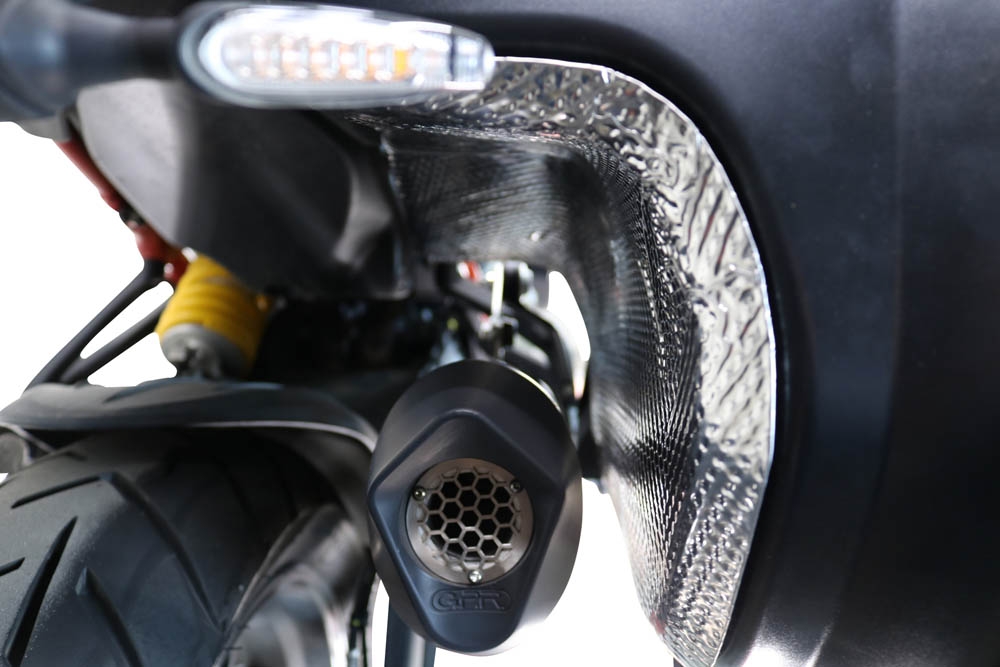 GPR exhaust compatible with  Ducati Multistrada V4 - S 2022-2024, Furore Evo4 Poppy, Homologated legal slip-on exhaust including removable db killer and link pipe 