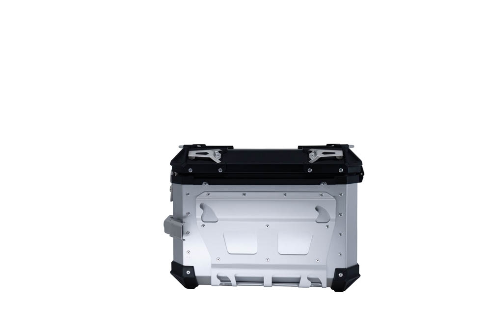 GPR TECH compatible with  GPR TECH Pair of side cases aluminum made with contoured right side, silver color with specific pannier holder Pair of side cases aluminum made with contoured right side, silver color with specific pannier holder Capacity 38 LT. 