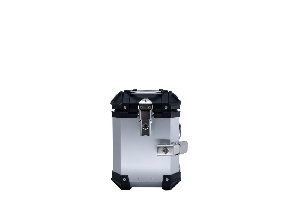 GPR TECH compatible with  GPR TECH Pair of side cases aluminum made with contoured right side, silver color with specific pannier holder Pair of side cases aluminum made with contoured right side, silver color with specific pannier holder Capacity 38 LT. 